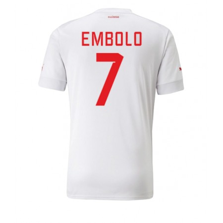Fotbalové dres Švýcarsko Breel Embolo 7 Venkovní Mistrovství Světa 2022 Krátký Rukáv